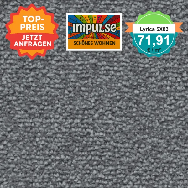 Vorwerk Lyrica 5X83 graublau – Velours Teppich – € 71,91/m² – Produktbild